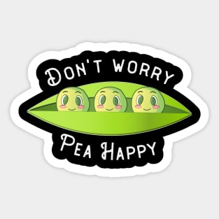 Pea Happy | Vegan Vegetarian Plant Based Animal Welfare Sticker